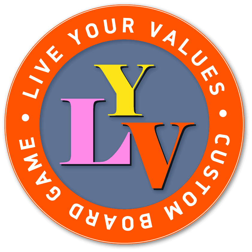 Live Your Values | Customizable Board Game logo